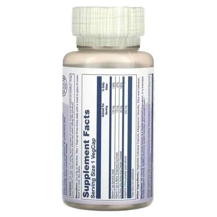 Травы Solaray Экстракт семян грейпфрута, 250 мг, Grapefruit Seed Extract, 60 вегет (SOR08520) изображение 2