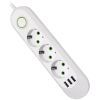 Сетевой фильтр питания Voltronic F03U, 3роз EU, 3*USB White (F03U-White)
