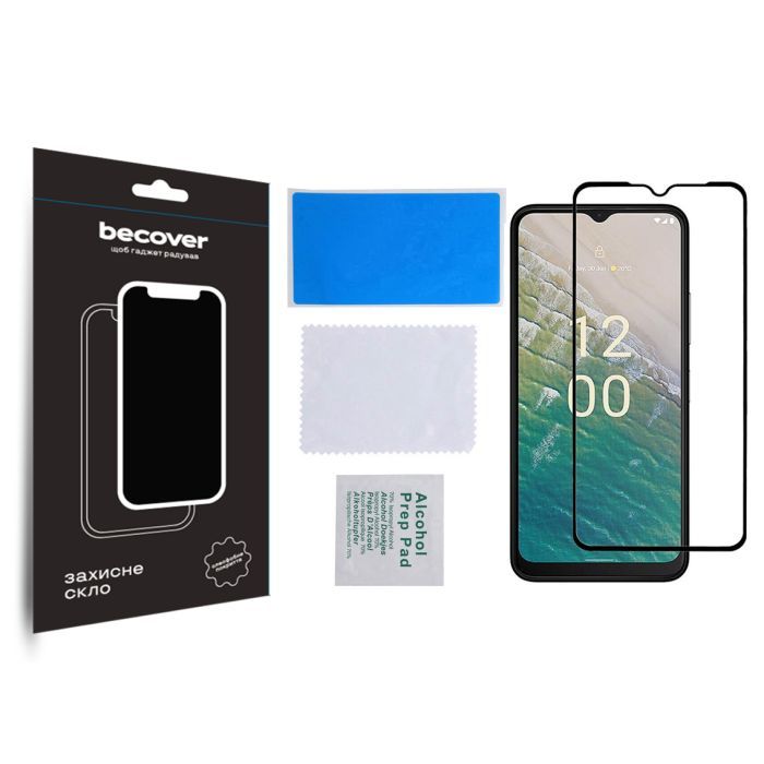 Стекло защитное BeCover Nokia C32 Black (709739) изображение 3