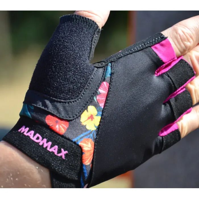 Перчатки для фитнеса MadMax MFG-770 Flower Power Gloves Black/Pink M (MFG-770_M) изображение 5