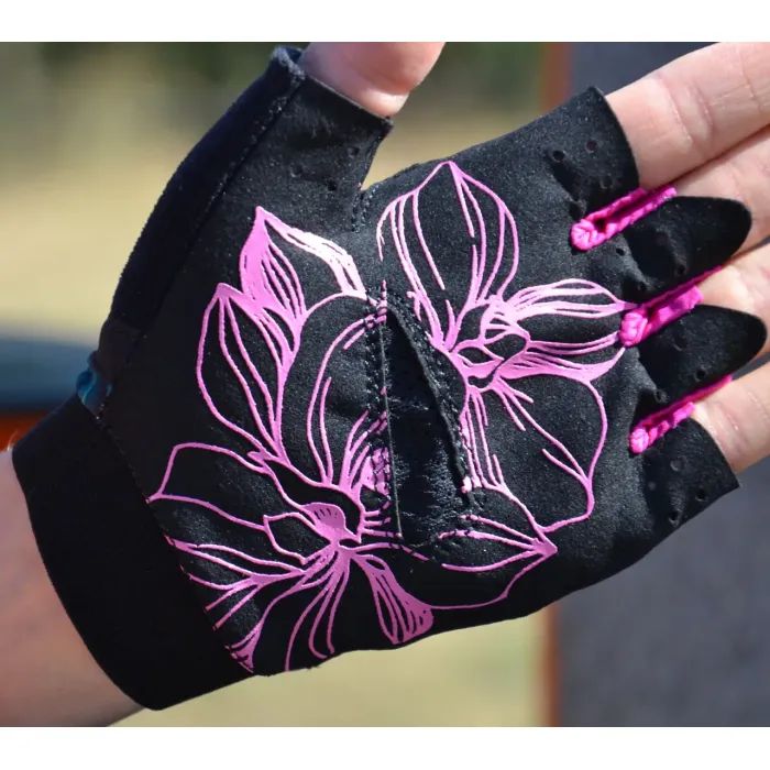 Перчатки для фитнеса MadMax MFG-770 Flower Power Gloves Black/Pink M (MFG-770_M) изображение 6