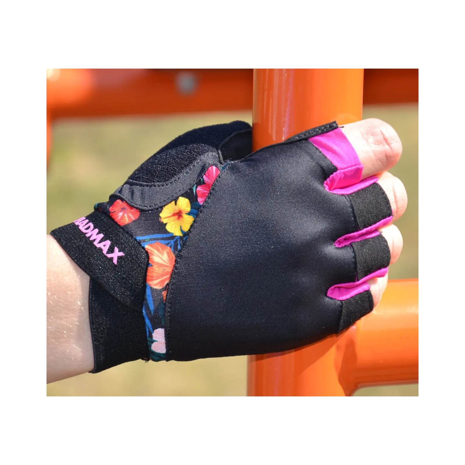 Рукавички для фітнесу MadMax MFG-770 Flower Power Gloves Black/Pink S (MFG-770_S) зображення 8