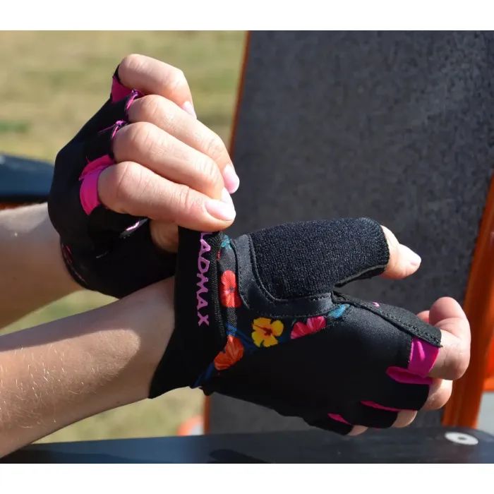 Перчатки для фитнеса MadMax MFG-770 Flower Power Gloves Black/Pink M (MFG-770_M) изображение 9