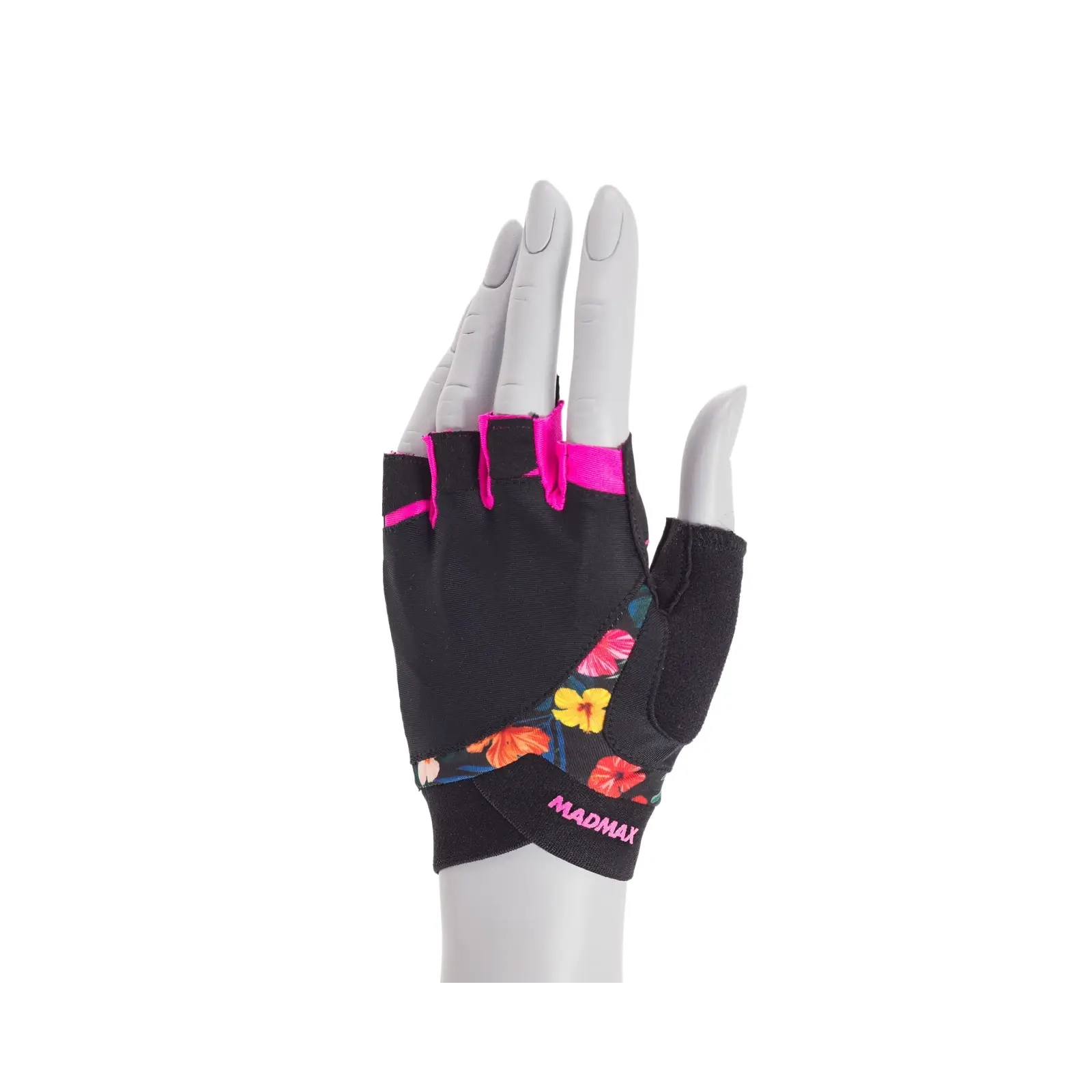 Рукавички для фітнесу MadMax MFG-770 Flower Power Gloves Black/Pink S (MFG-770_S)