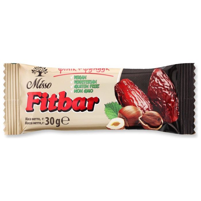 Батончик Misso Fitbar Финик и фундук 30 г (4820232570302)