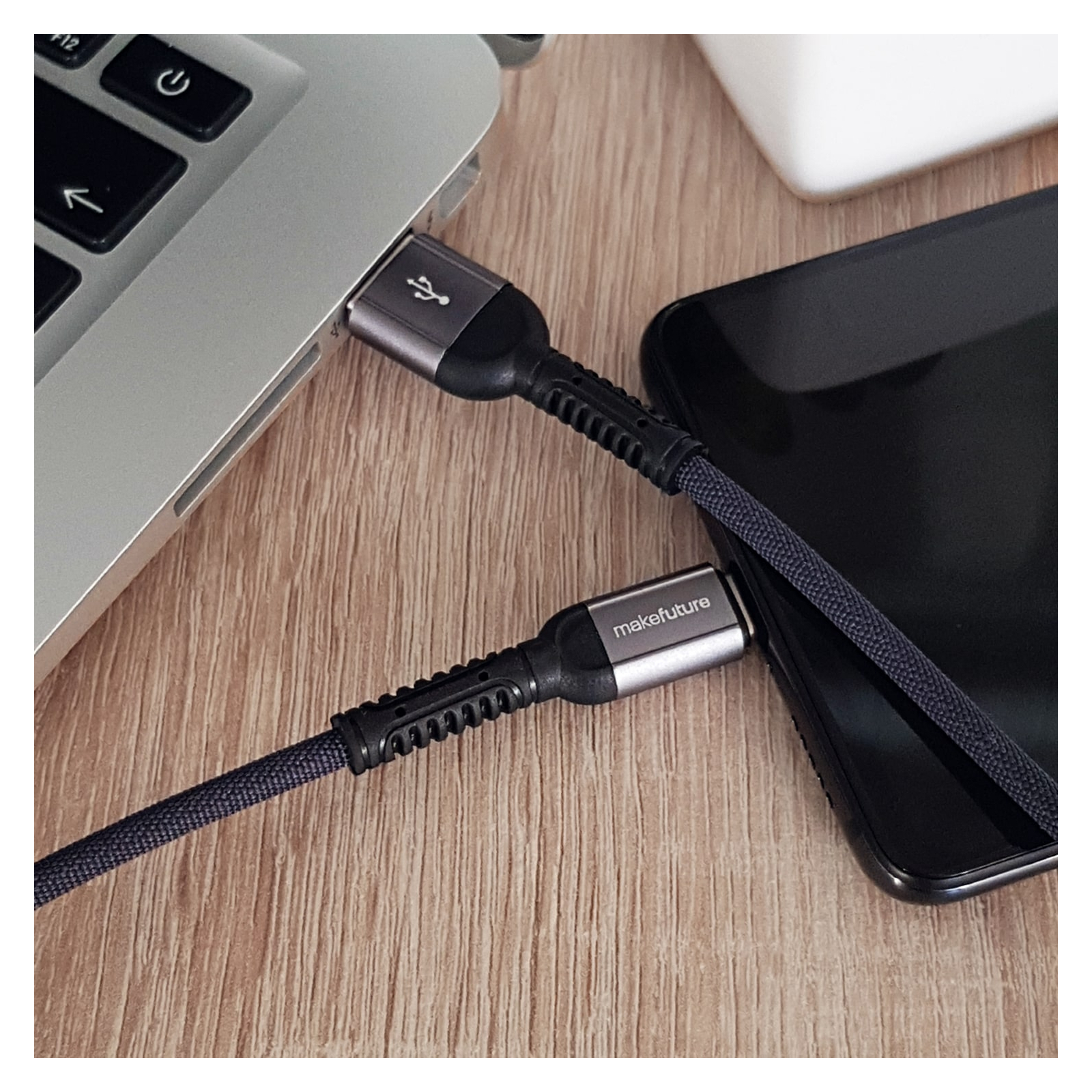 Дата кабель USB 2.0 AM to Micro 5P 1.0m 2.4A Denim Grey MAKE (MCB-MD3GR) зображення 5