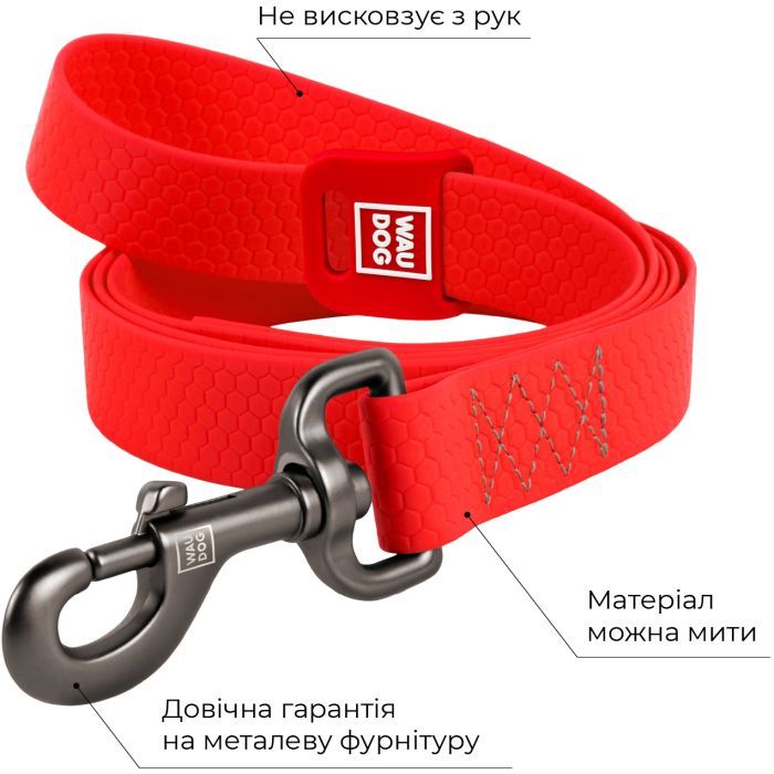 Поводок для собак WAUDOG Waterproof L-XXL Ш 25 мм Д 183 см голубой (27222) изображение 3