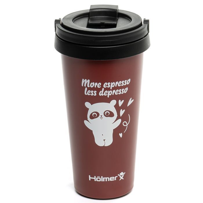 Термокружка Hölmer Coffee Time Брунатна (TC-0500-DR Coffee Time) изображение 2