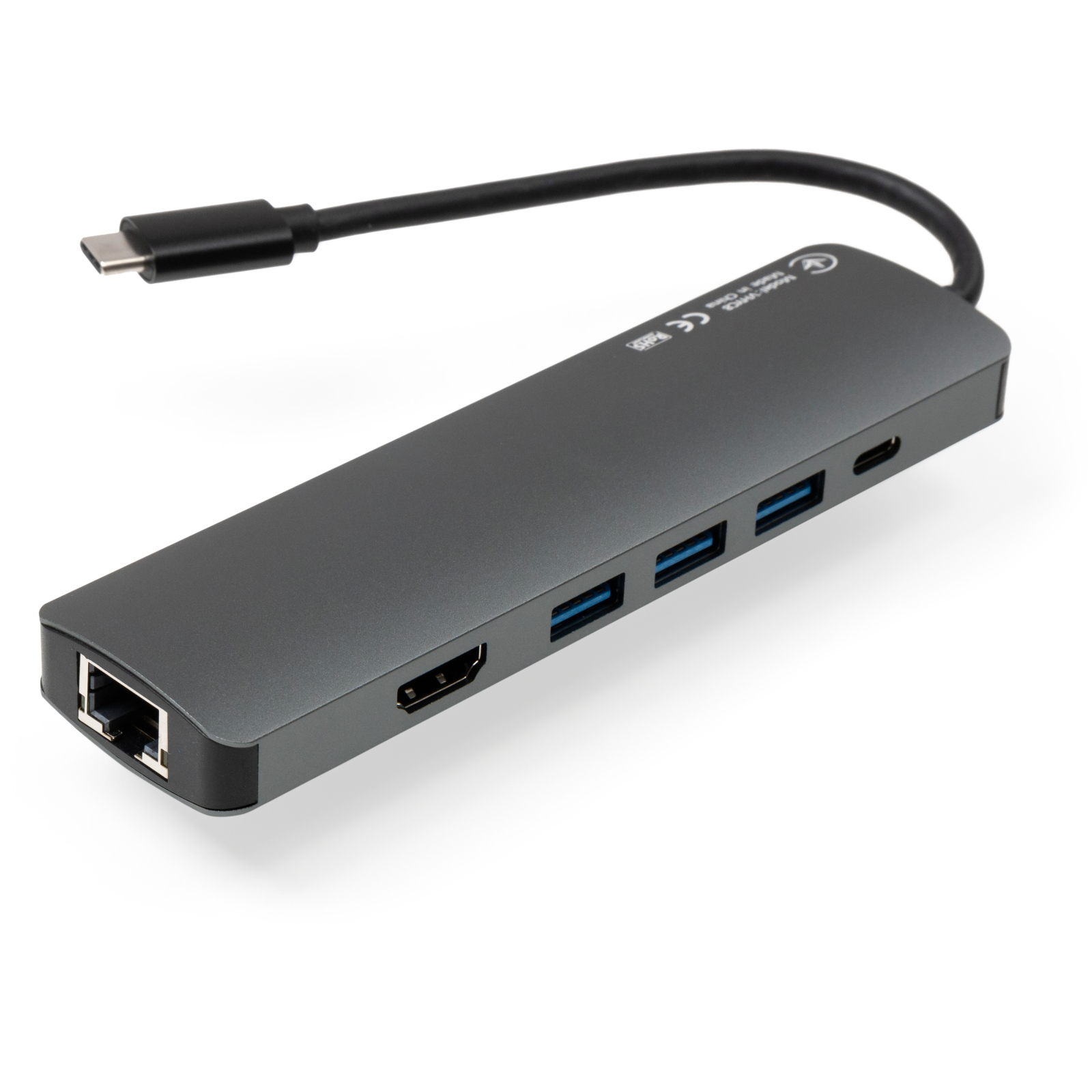 Концентратор Vinga USB-C 3.1 to HDMI+RJ45_1Gbps+3xUSB3.0+SD/TF+PD100W (VHYC8) изображение 4