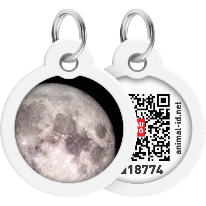 Адресник для животных WAUDOG Smart ID с QR паспортом "Месяц", круг 30 мм (230-4030)