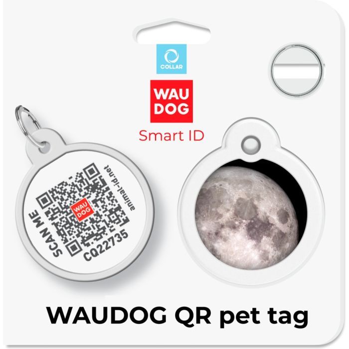 Адресник для животных WAUDOG Smart ID с QR паспортом "Месяц", круг 30 мм (230-4030) изображение 5