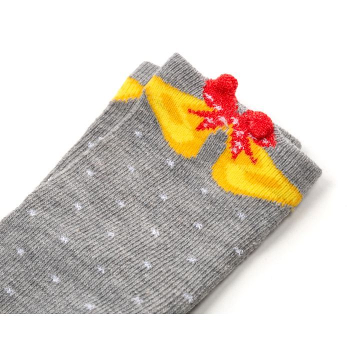 Шкарпетки дитячі Bross новорічні з дзвіночком (21248-6-12-gray) зображення 3