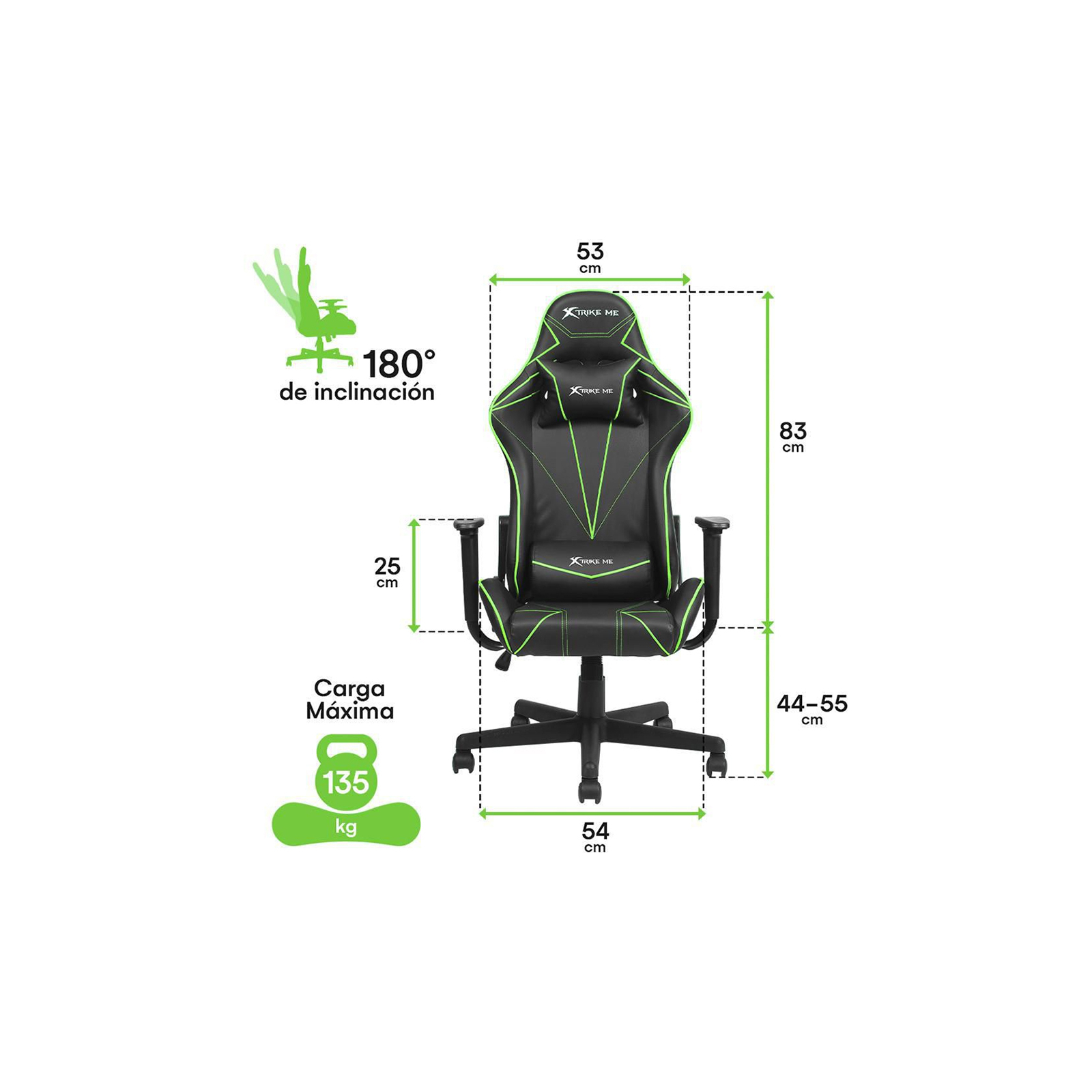 Кресло игровое Xtrike ME Advanced Gaming Chair GC-909 Black/Gray (GC-909GY) изображение 7