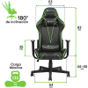 Кресло игровое Xtrike ME Advanced Gaming Chair GC-909 Black/Green (GC-909GN) изображение 7
