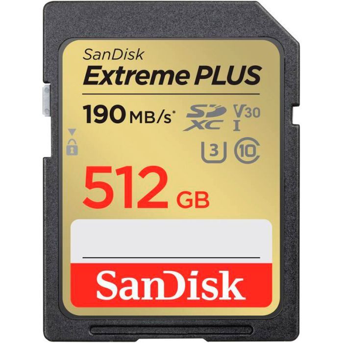 Карта памяти SanDisk 512GB SDXC class 10 UHS-I Extreme Plus (SDSDXWV-512G-GNCIN)