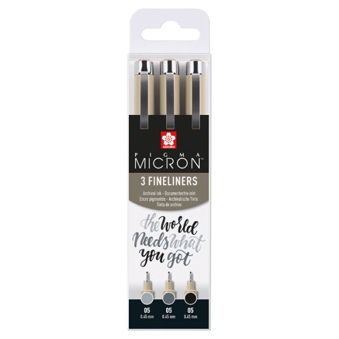 Лайнер Sakura Набор Pigma Micron 03 BASIC 3 цвета (8712079474317)