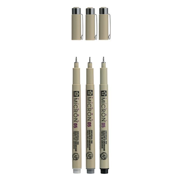 Лайнер Sakura Набор Pigma Micron 03 BASIC 3 цвета (8712079474317) изображение 2