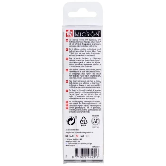 Лайнер Sakura Набор Pigma Micron 03 BASIC 3 цвета (8712079474317) изображение 3