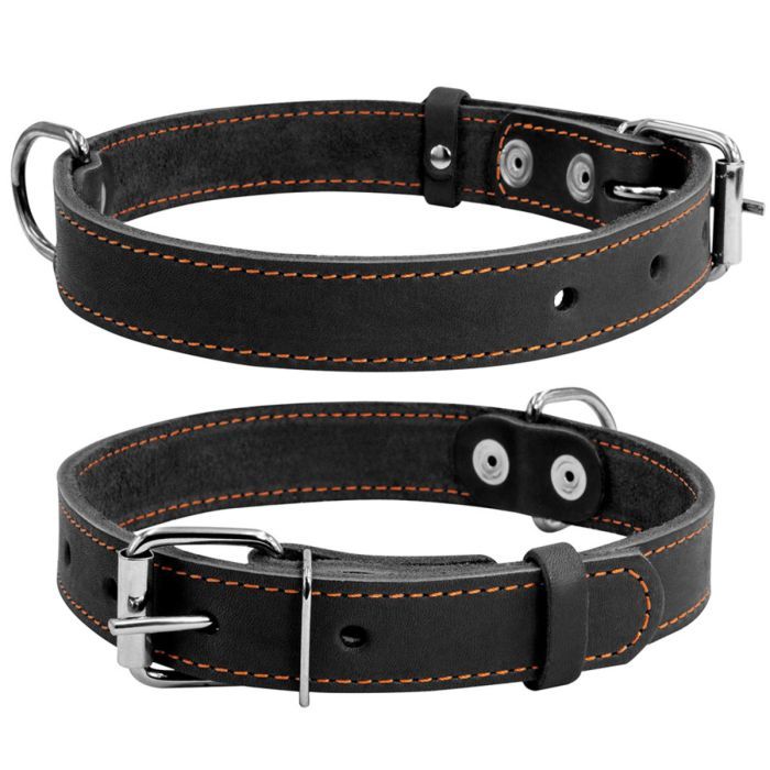 Нашийник для тварин Collar одинарний Ш 25 мм Д 38-50 см чорний (02191)