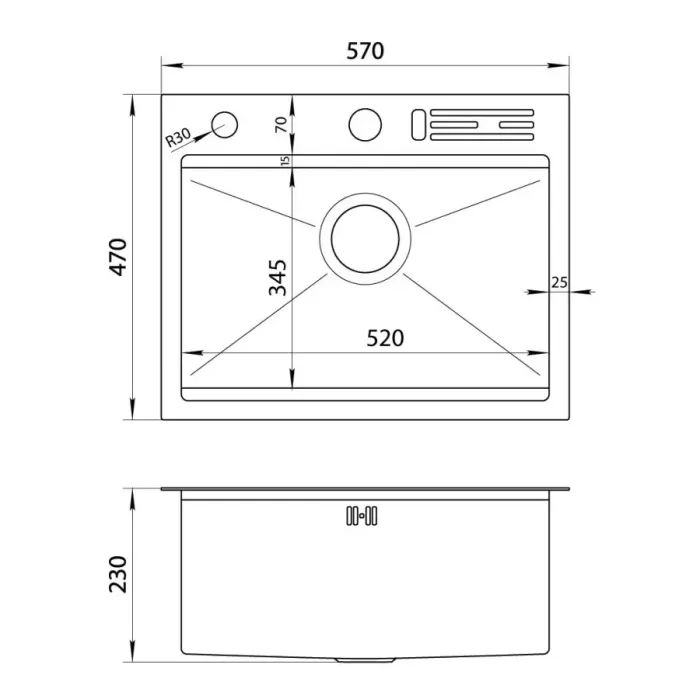 Мойка кухонная Nett NB-5747 изображение 6