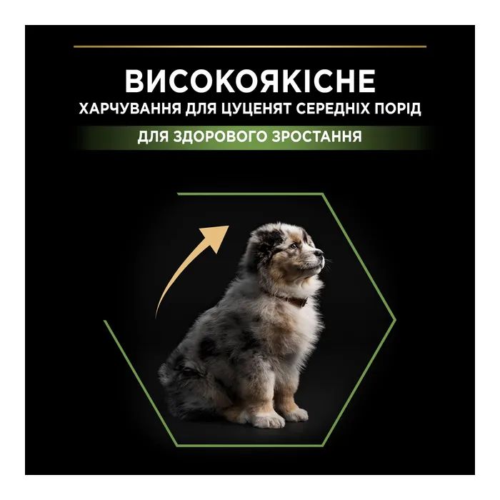 Сухой корм для собак Purina Pro Plan Dog Medium Puppy с высоким содержанием курицы 12 кг (7613035120402) изображение 5