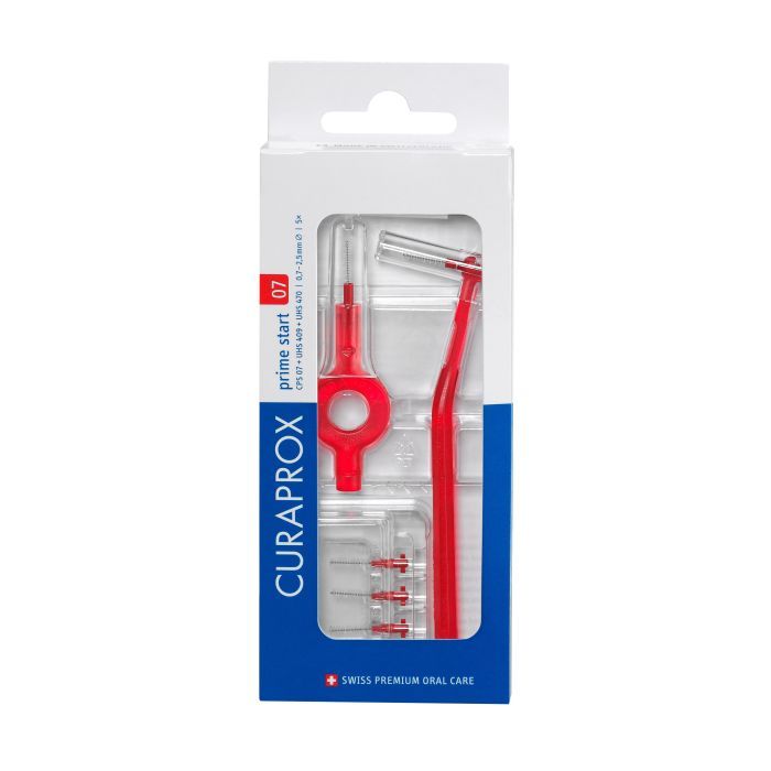 Щітки для міжзубних проміжків Curaprox Prime Start CPS 07 D 0.7 - 2.5 мм 5 шт. + 2 тримачі (7612412427707)
