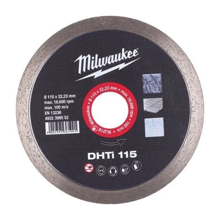 Круг відрізний Milwaukee алмазний для керамічної плитки DHTI 125, 125мм (4932399553)