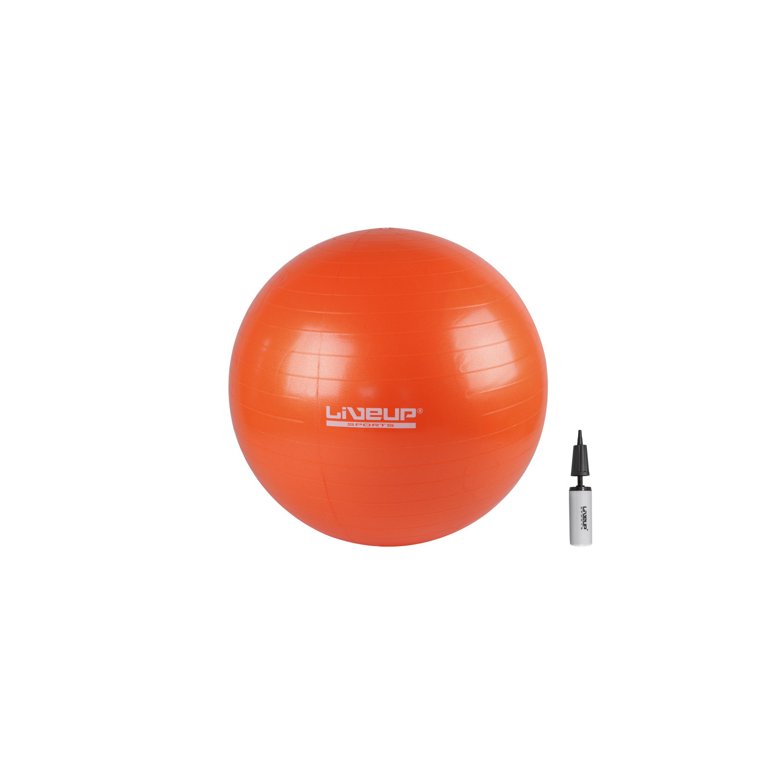 Мяч для фитнеса LiveUp Anti-Burst Ball LS3222-65o + насос у комплекті помаранчевий 65с (6951376103212)