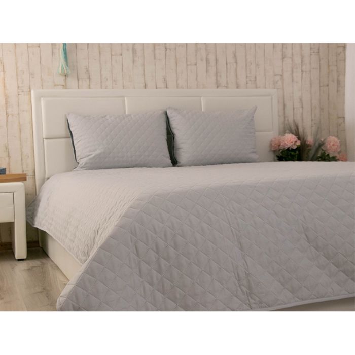 Покрывало Руно двустороннее декоративное Velour Grey ромб 150х220 см (360.55_Grey ромб) изображение 10