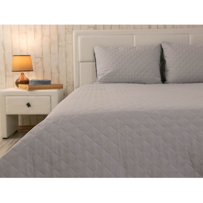 Покрывало Руно двустороннее декоративное Velour Grey ромб 150х220 см (360.55_Grey ромб) изображение 9