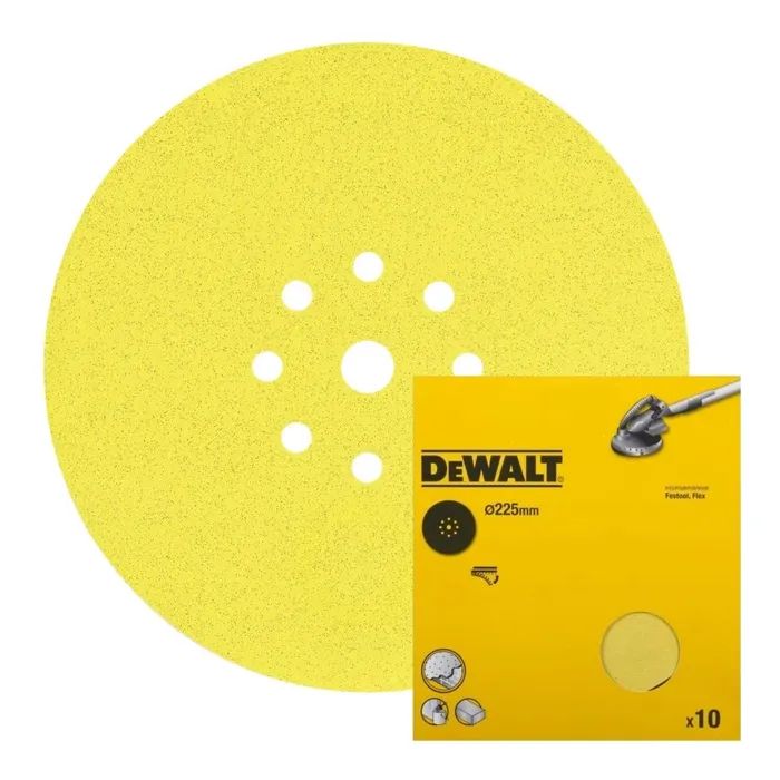 Наждачная бумага DeWALT для ексцентрикових шліфмашин, 225 мм, зерно 120 (DT3170) изображение 3