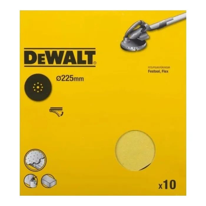 Наждачная бумага DeWALT для ексцентрикових шліфмашин, 225 мм, зерно 120 (DT3170) изображение 4