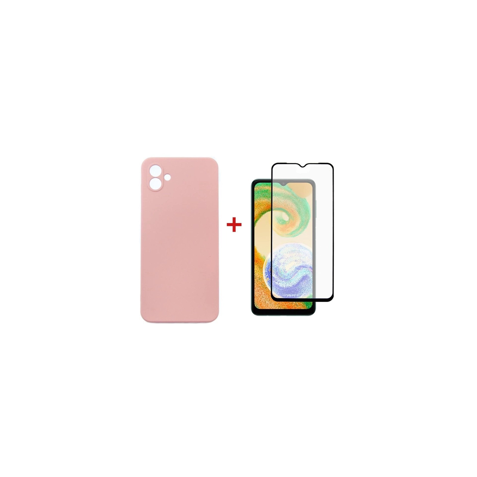 Чехол для мобильного телефона Dengos Samsung Galaxy A04 Case + Glass (Pink) (DG-KM-74)