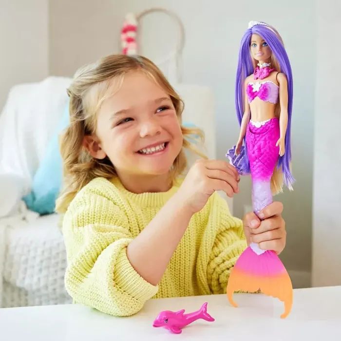Кукла Barbie Дримтопия Русалка Цветная магия (HRP97) изображение 6