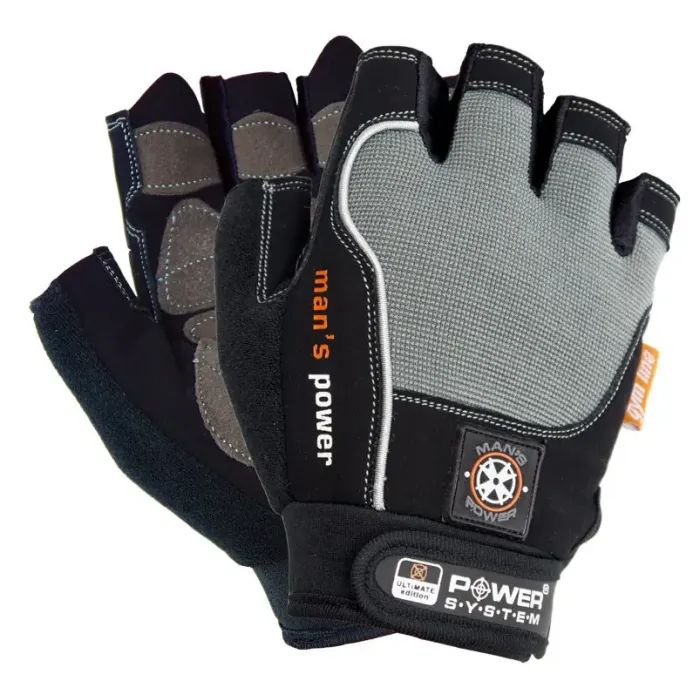 Перчатки для фитнеса Power System PS-2580 Mans Power Black/Grey XXL (PS-2580_2XL_Black-grey)