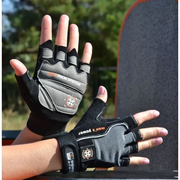 Перчатки для фитнеса Power System PS-2580 Mans Power Black/Grey XXL (PS-2580_2XL_Black-grey) изображение 5