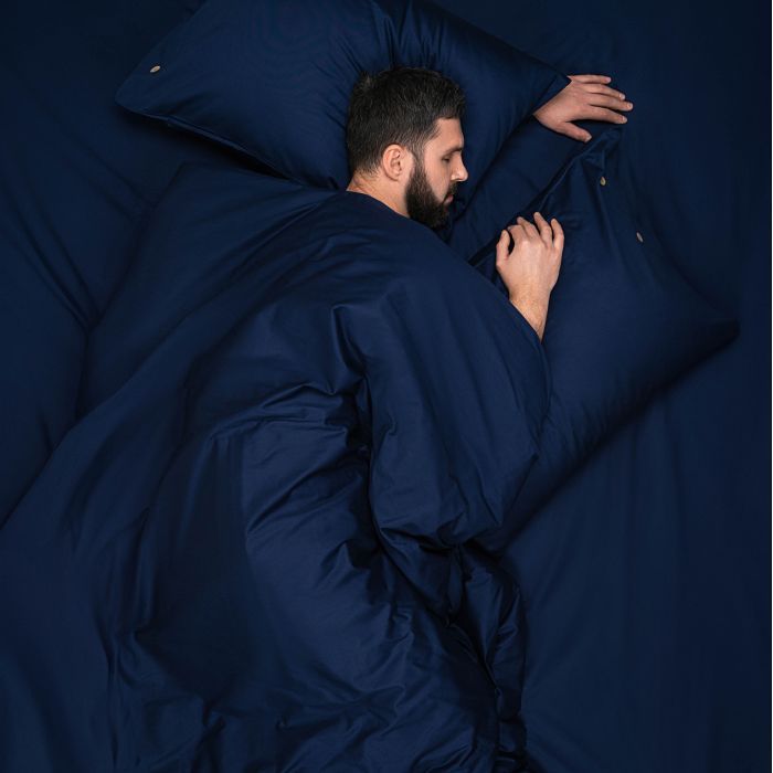 Простынь Ardesto на резинке Mix&Match, 100% хлопок, сатин синий 160х200+30 см (ART1620FSN) изображение 2