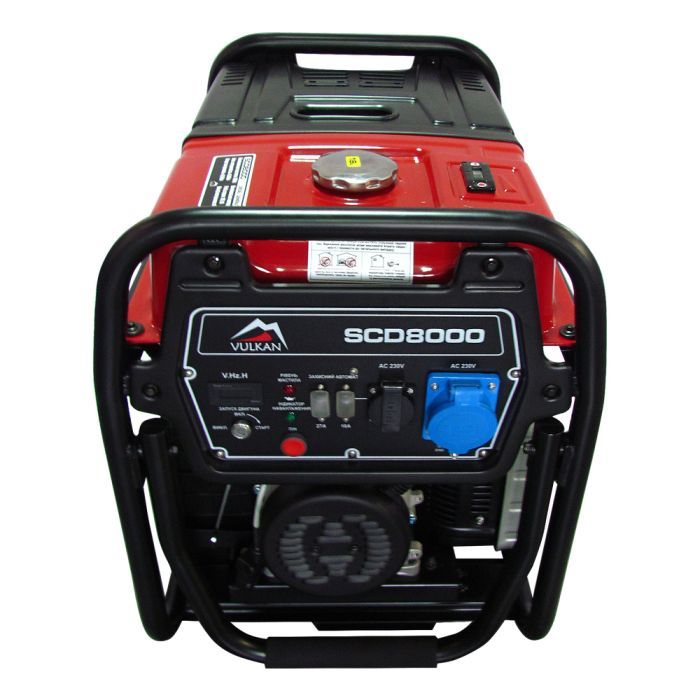 Генератор Vulkan SCD8000 Дизель-поезд 1ф 6,5kW эл.старт, 18л, колеса (SCD8000) изображение 3