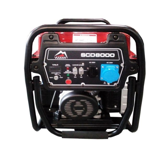 Генератор Vulkan SCD8000 Дизель-поезд 1ф 6,5kW эл.старт, 18л, колеса (SCD8000) изображение 4