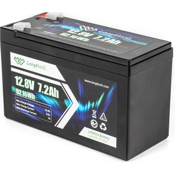 Батарея LiFePo4 Longttech LiFePO4 12.8V - 7.2Ah (LAR1207-LT7-R26) зображення 3