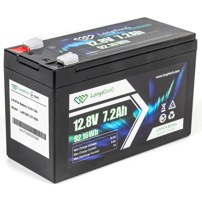 Батарея LiFePo4 Longttech LiFePO4 12.8V - 7.2Ah (LAR1207-LT7-R26) зображення 4