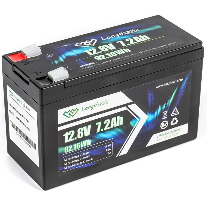 Батарея LiFePo4 Longttech LiFePO4 12.8V - 7.2Ah (LAR1207-LT7-R26) зображення 5