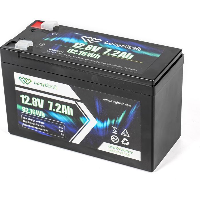 Батарея LiFePo4 Longttech LiFePO4 12.8V - 7.2Ah (LAR1207-LT7-R26) зображення 6