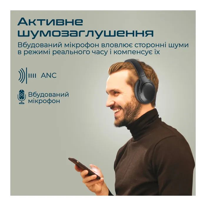 Наушники Promate Concord ANC Black (concord.black) изображение 3