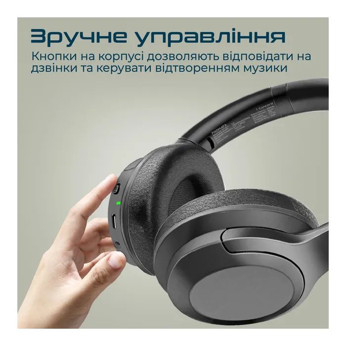 Наушники Promate Concord ANC Black (concord.black) изображение 9
