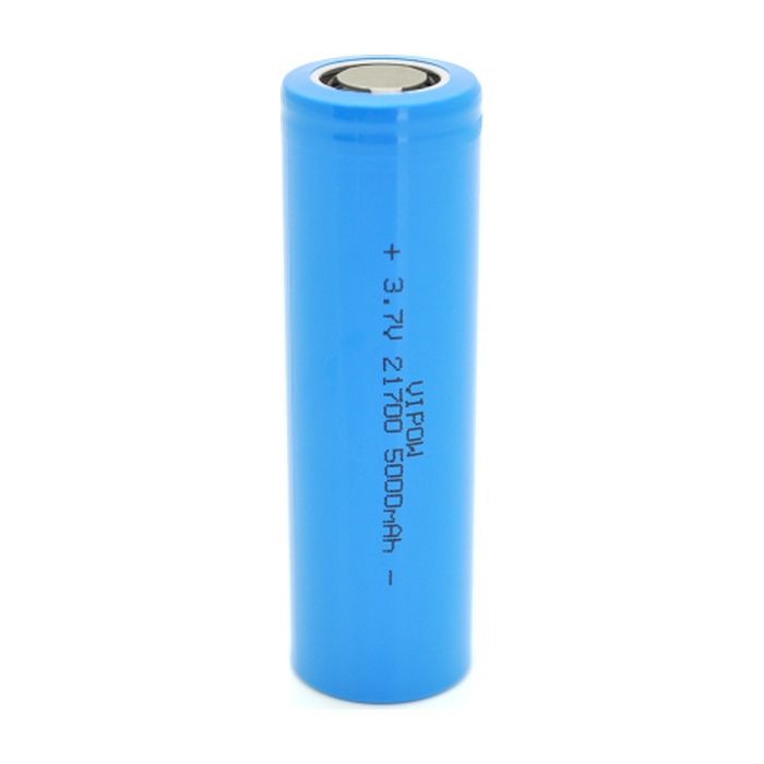 Акумулятор 21700 5000mAh, 3.7V, Blue, FlatTop Vipow (ICR21700-5000mAhFT / 31080)