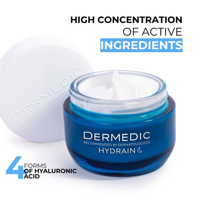 Крем для лица Dermedic Hydrain 3 Hialuro Восстанавливающий Ночной 50 мл (5901643176242) изображение 2