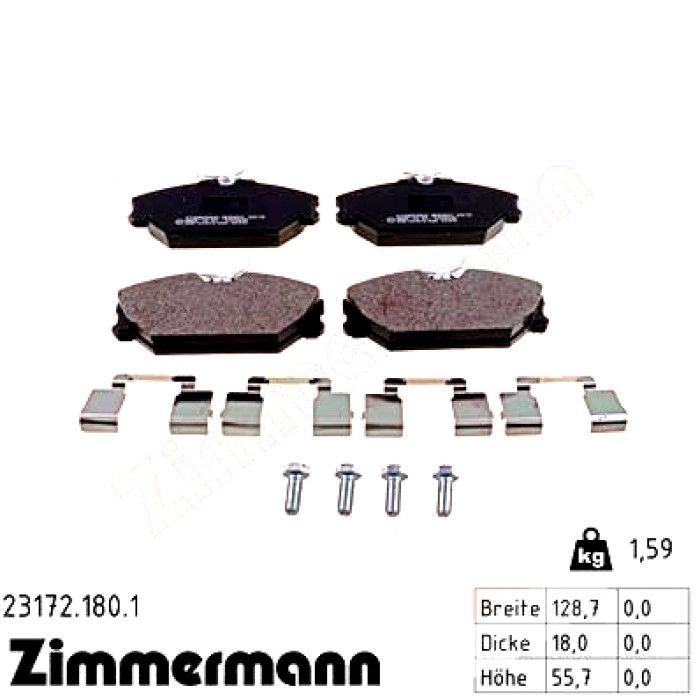 Тормозные колодки ZIMMERMANN 23172.180.1