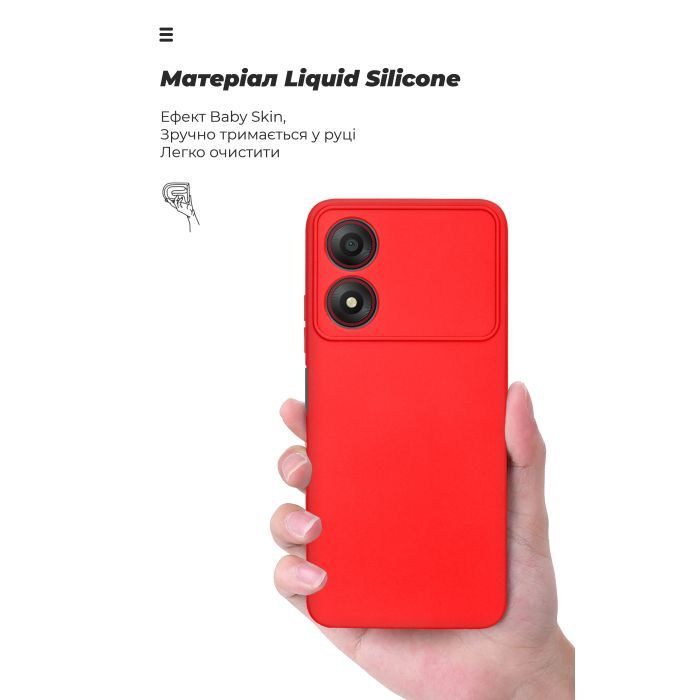 Чехол для мобильного телефона Armorstandart ICON ZTE Blade A34 Camera cover Red (ARM78958) изображение 7