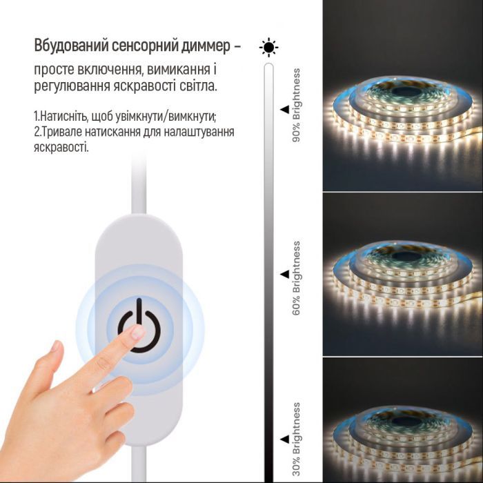 Світлодіодна стрічка ColorWay LED  3м з живленням від USB (CW-LD03) зображення 4